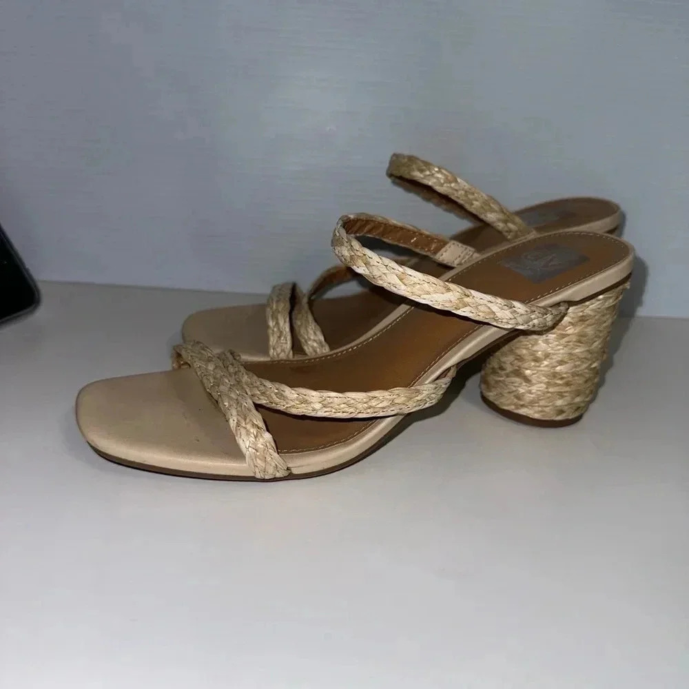 Women's DV by Dolce Vita Sandals, Size 7, Beige Straw Straps - Picture 9 of 14